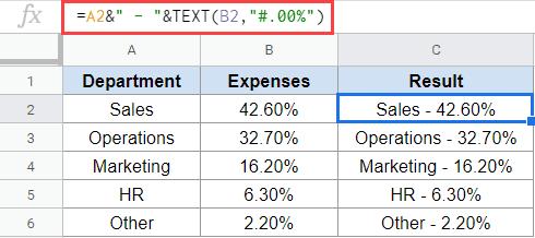 Hướng dẫn cách kết hợp các ô trong Google Sheets